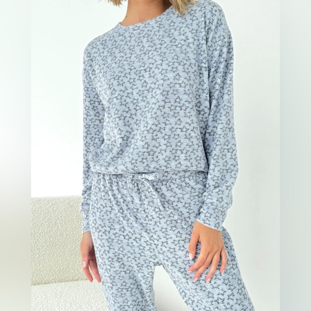 NWT Splendid Outline Stars Marna Waffle PJ Set (Medium)